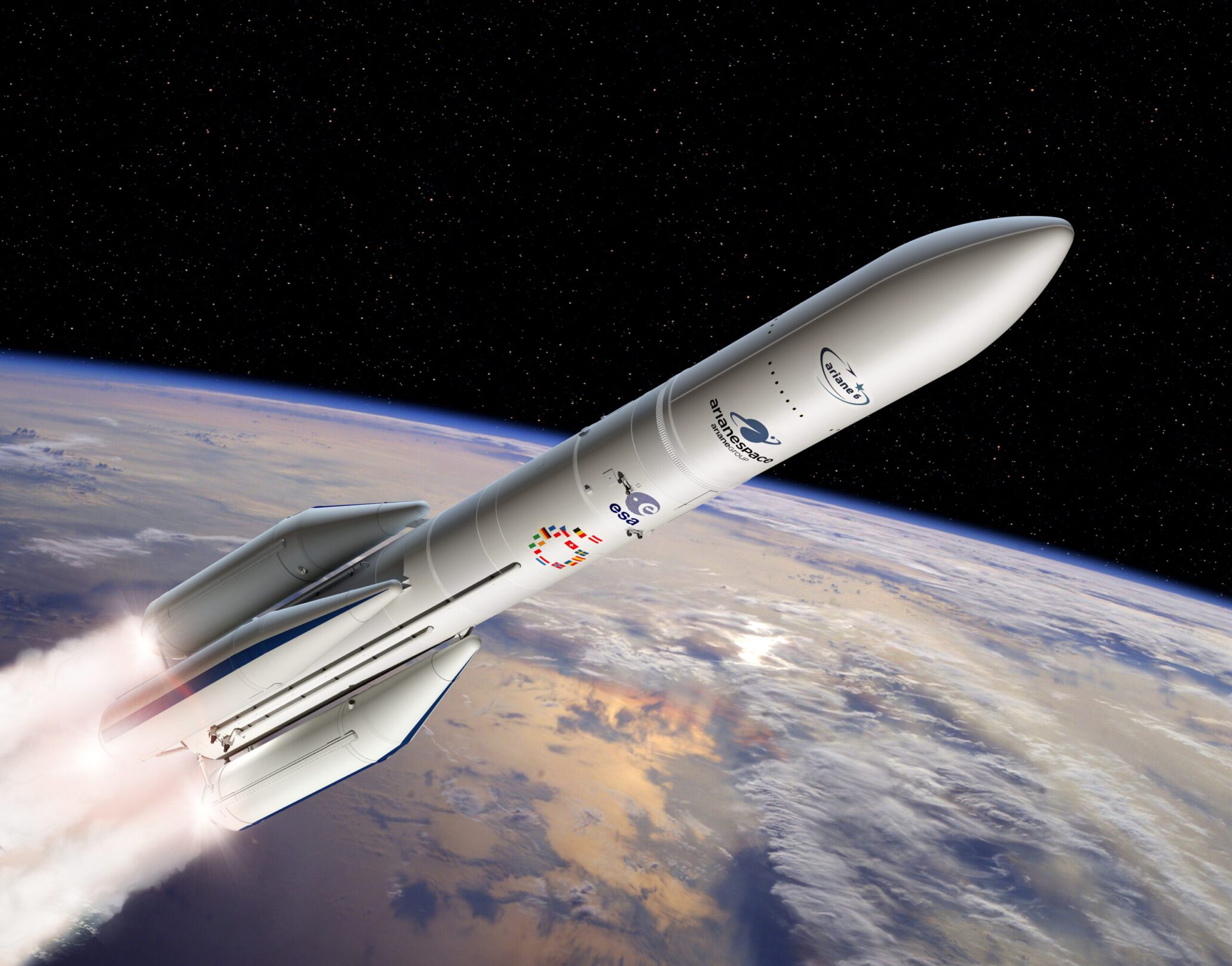 Ariane 6 mit vier Boostern Bild ESA